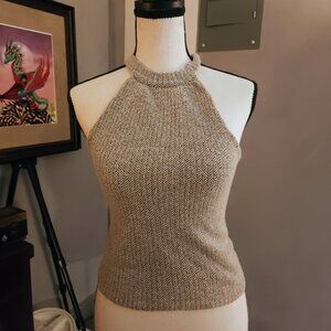 Giorgio Armani Chevron Stripe Halter Top XS